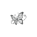 Oh My Ink temporary tattoo - Butterfly Saturn
