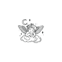 Oh My Ink temporary tattoo - Sleepy Angel