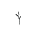 Oh My Ink temporary tattoo - Fine Line Leaf 7