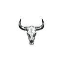 Oh My Ink temporary tattoo - Cow Skull