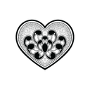 Mirror Tattoo - TJ - Heart with Chrysanthemum