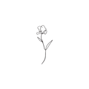 Oh My Ink temporary tattoo - Fine Line Flower