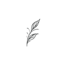 Oh My Ink temporary tattoo - Fine Line Leaf 6