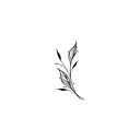 Oh My Ink temporary tattoo - Fine Line Leaf 2