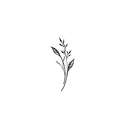 Oh My Ink temporary tattoo - Fine Line Leaf 5
