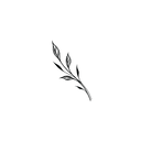 Oh My Ink temporary tattoo - Fine Line Leaf 8