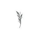Oh My Ink temporary tattoo - Fine Line Leaf 9
