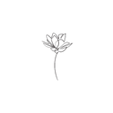 Oh My Ink temporary tattoo - Fine Line Lotus