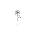 Oh My Ink temporary tattoo - Fine Line Rose 2
