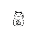 Oh My Ink temporary tattoo - Maneki Neko
