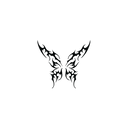 Oh My Ink temporary tattoo - Neo Tribal Butterfly