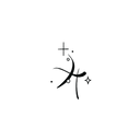 Oh My Ink temporary tattoo - Pisces with Stars