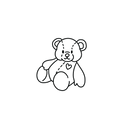 Oh My Ink temporary tattoo - Teddy Bear